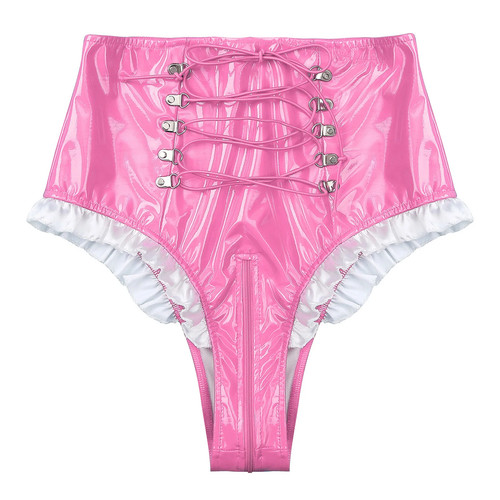 Women glossy latex panties - glossy,