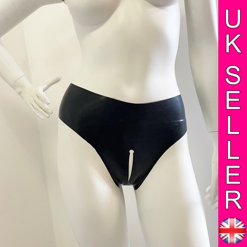 Latex open crotch briefs - latex,
