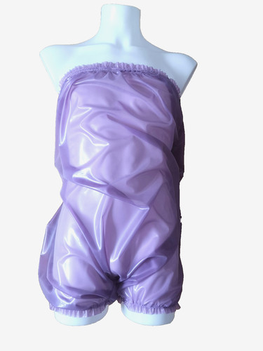 Latex romper rubber play suit - rubber,