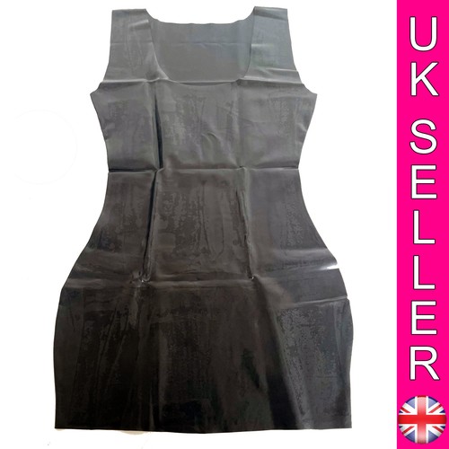 Latex black mini dress - black,