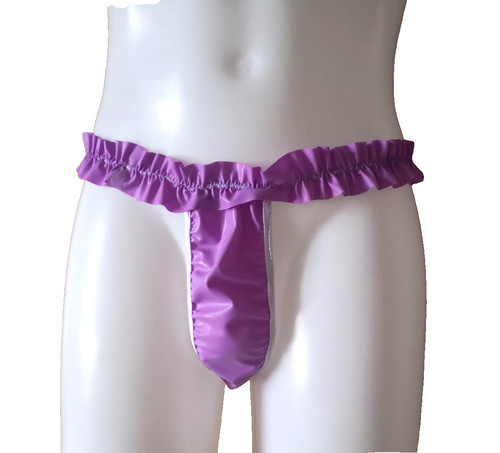 Frilly latex panties - frilly,